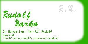 rudolf marko business card