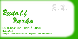 rudolf marko business card